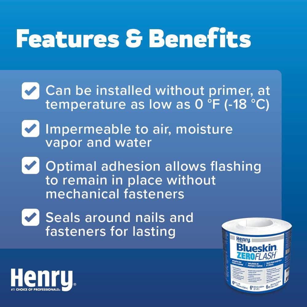 Henry 0 6 in. x 75 ft. Blueskin Zero Flash Roll (2)