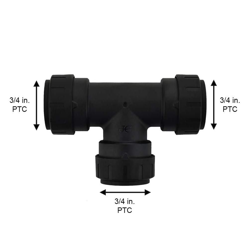 SharkBite ProLock 3/4 in. Push-To-Connect Plastic Tee Fitting (3)
