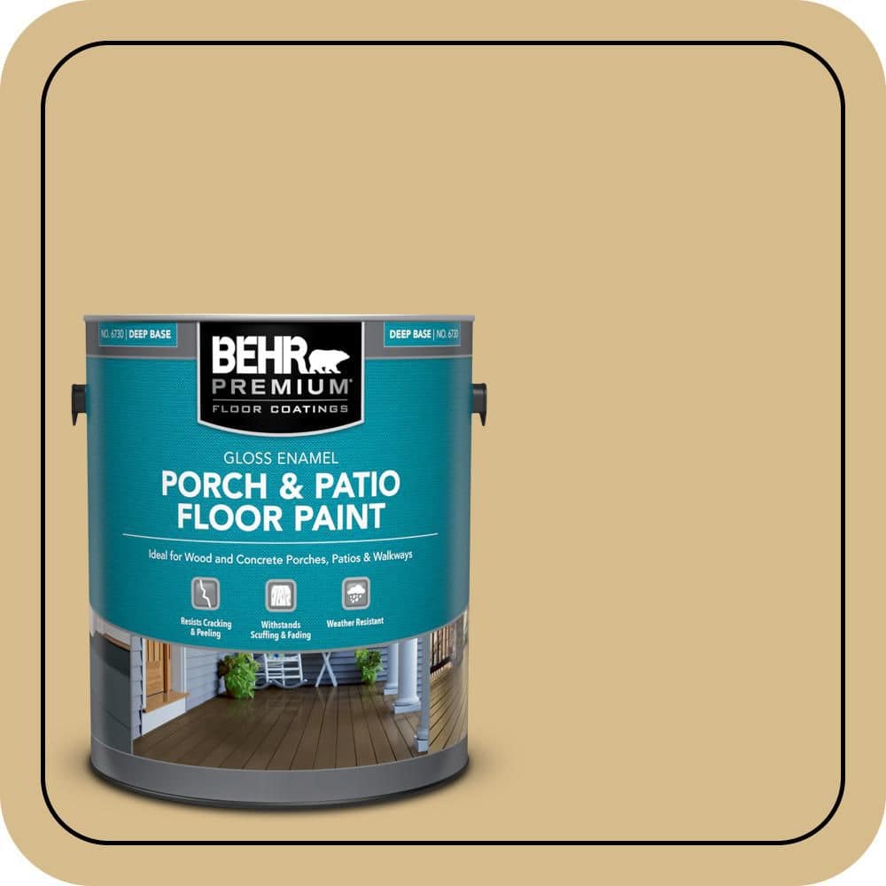 BEHR PREMIUM 1 gal. #350F-5 Camel Gloss Enamel Interior/Exterior Porch and Patio Floor Paint