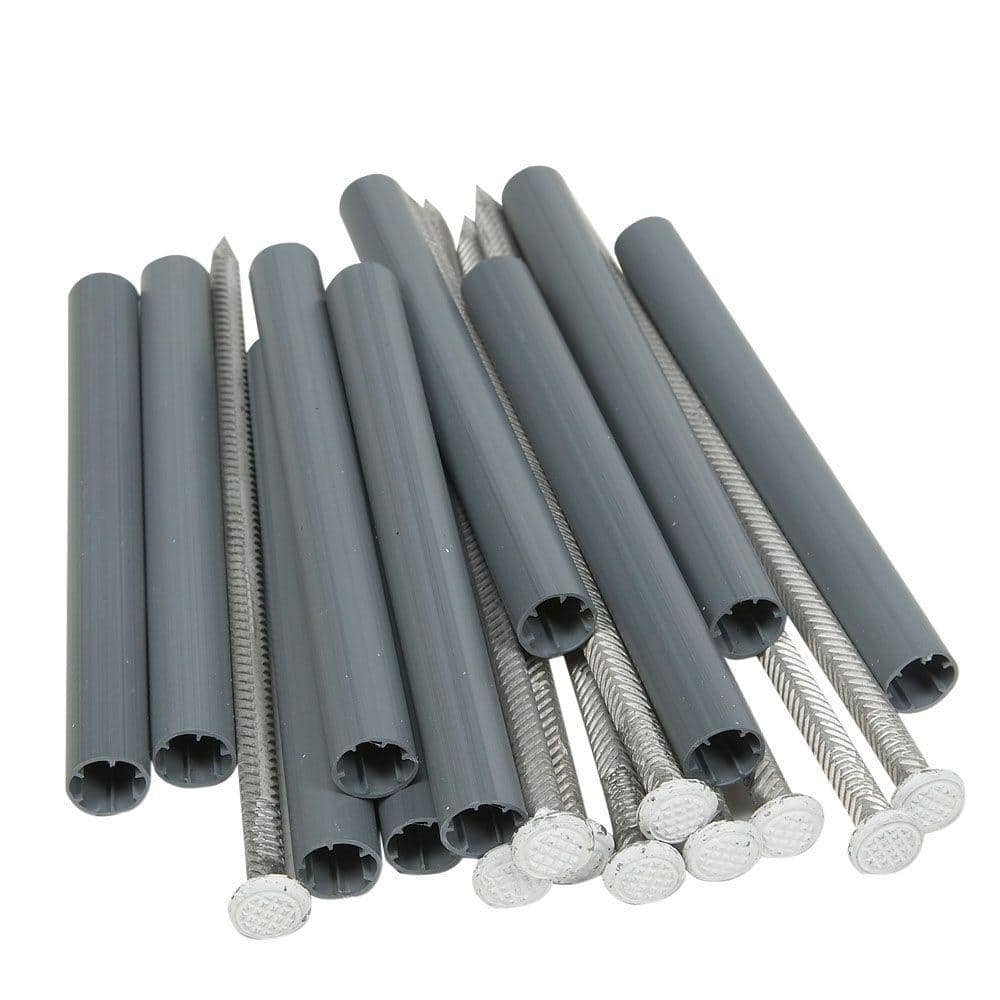Amerimax Home Products DISCOUNTINUED 7 in. White Galvanized Spikes and 5 in. Plastic Ferrules 10 Pack (1)