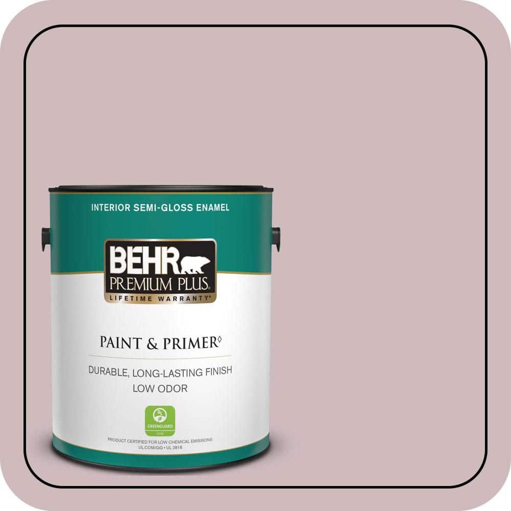 BEHR PREMIUM PLUS 1 gal. #N120-3 Mauve It Semi-Gloss Enamel Low Odor Interior Paint & Primer