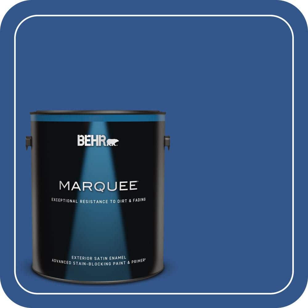 BEHR MARQUEE 1 gal. #PPU15-03 Dark Cobalt Blue Satin Enamel Exterior Paint & Primer (1)