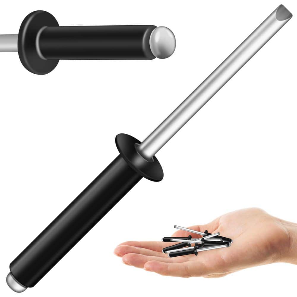 MYWISH 3/16 in. x 1 in. Aluminum Blind Pop Rivets (150-Pack) with Steel Mandrel