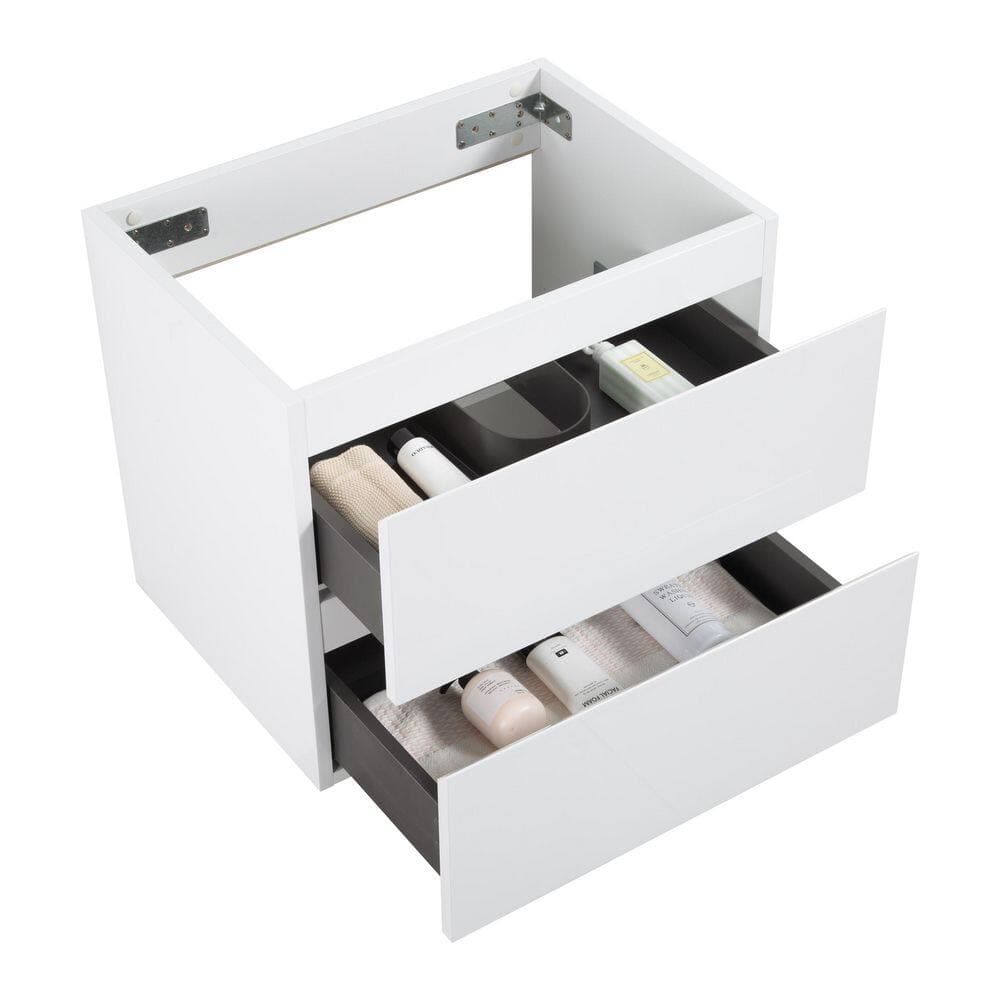 Noble House Journey Modern 23.7 in. Floating Bath Vanity Cabinet without Top with 2 Drawers, Assembled (3)