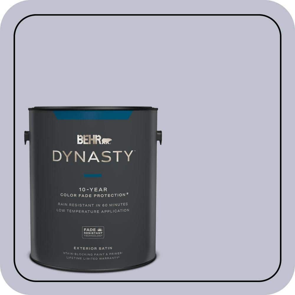BEHR DYNASTY 1 gal. #S550-2 Powder Lilac Satin Enamel Exterior Stain-Blocking Paint & Primer