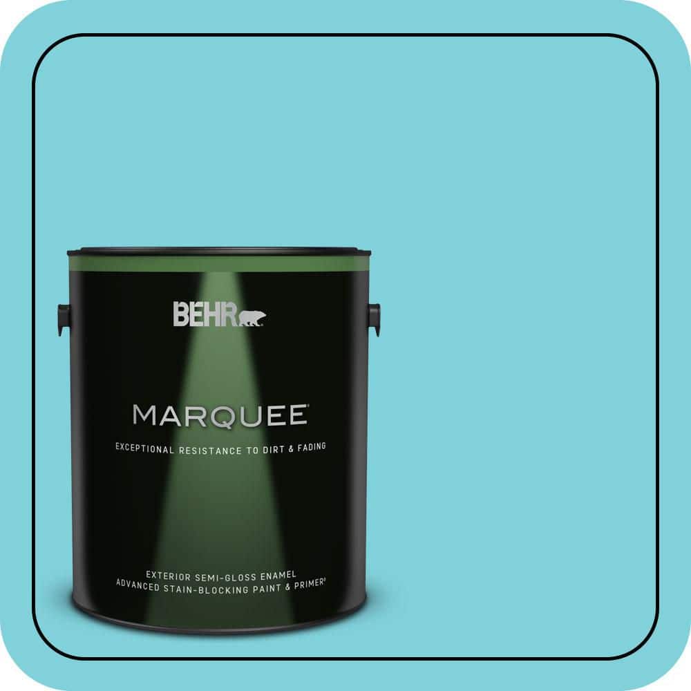 BEHR MARQUEE 1 gal. #P470-3 Sea of Tranquility Semi-Gloss Enamel Exterior Paint & Primer