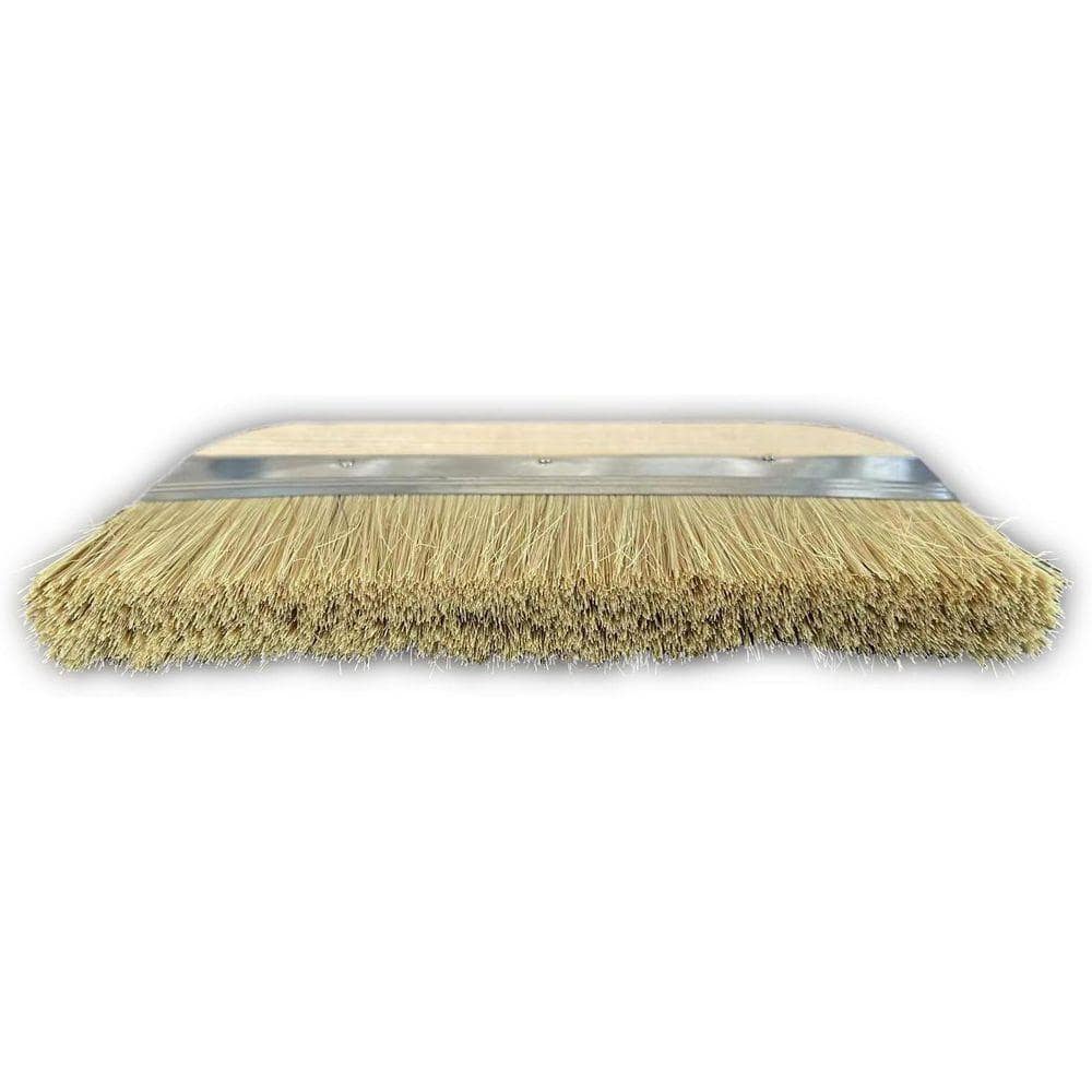 KIWDZFU 7 in. Soft Nylon Bristle Concrete Brush with Wide Wooden Handle for Finishing Concrete Projects (3)