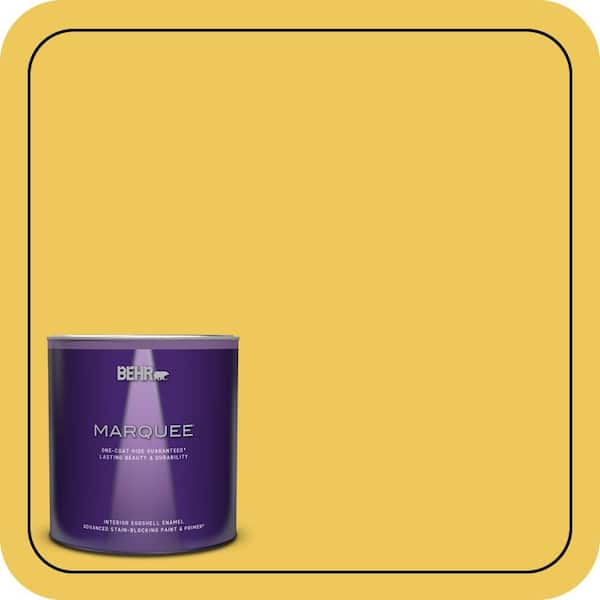 BEHR PREMIUM PLUS #390B-6 Citrus Zest Enamel Interior/ & Primer Color Sample (3)
