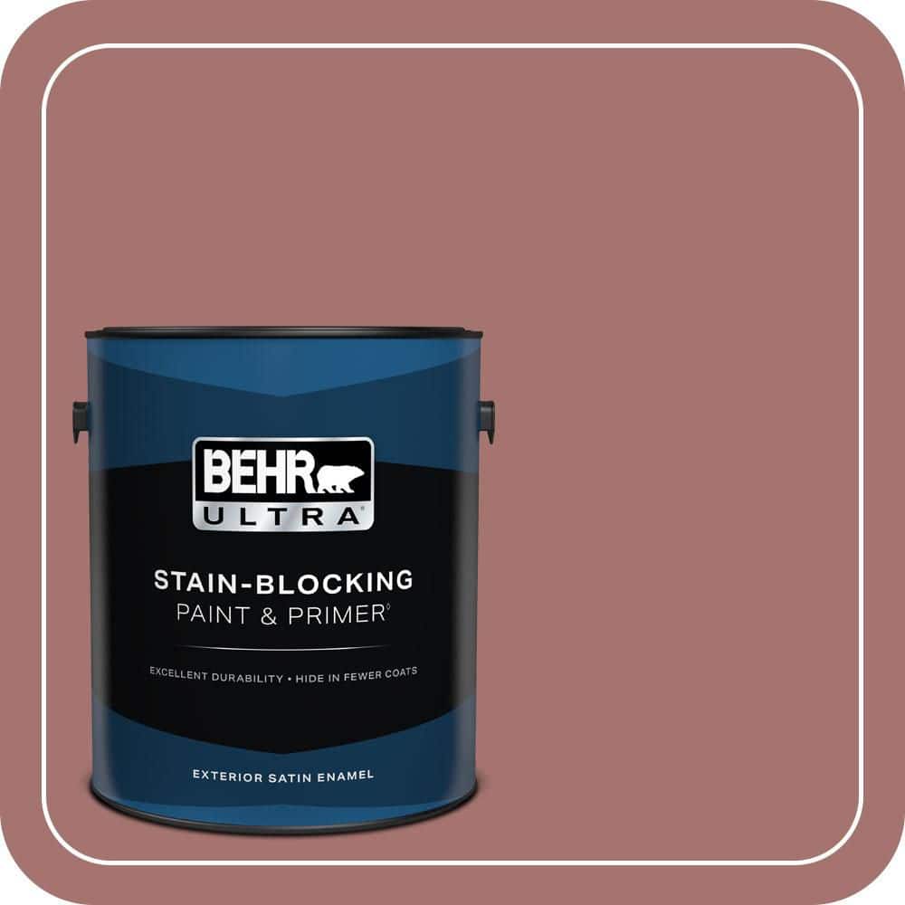 BEHR ULTRA 1 gal. #MQ1-17 Autumn Russet Satin Enamel Exterior Paint & Primer