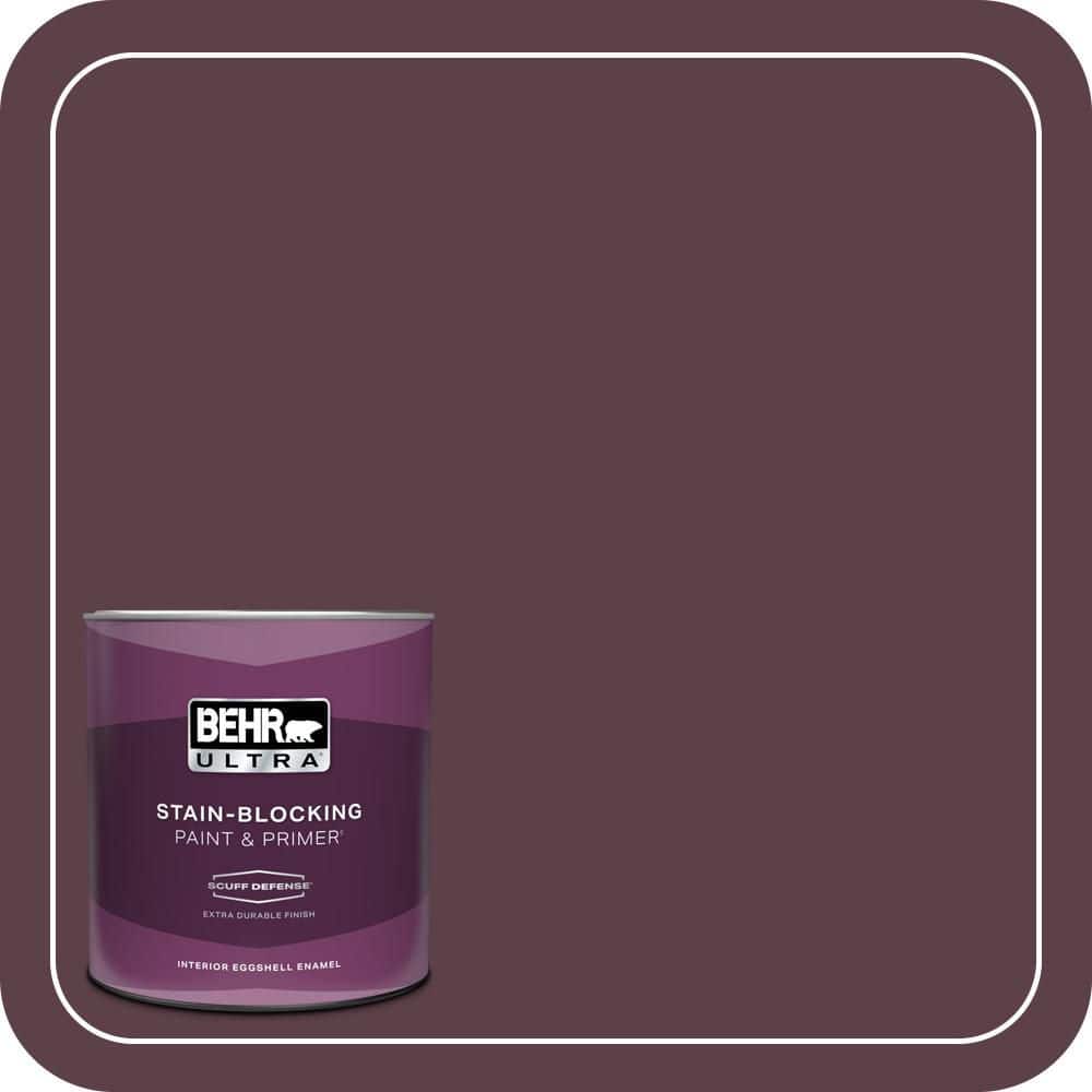 BEHR ULTRA 1 qt. #QE-63 Napa Wine Extra Durable Eggshell Enamel Interior Paint & Primer