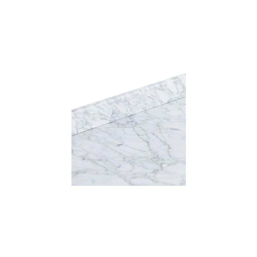 Wyndham Collection 60 in. W x 22 in. D Marble Single Basin Vanity Top in White Carrara with White Basin (2)