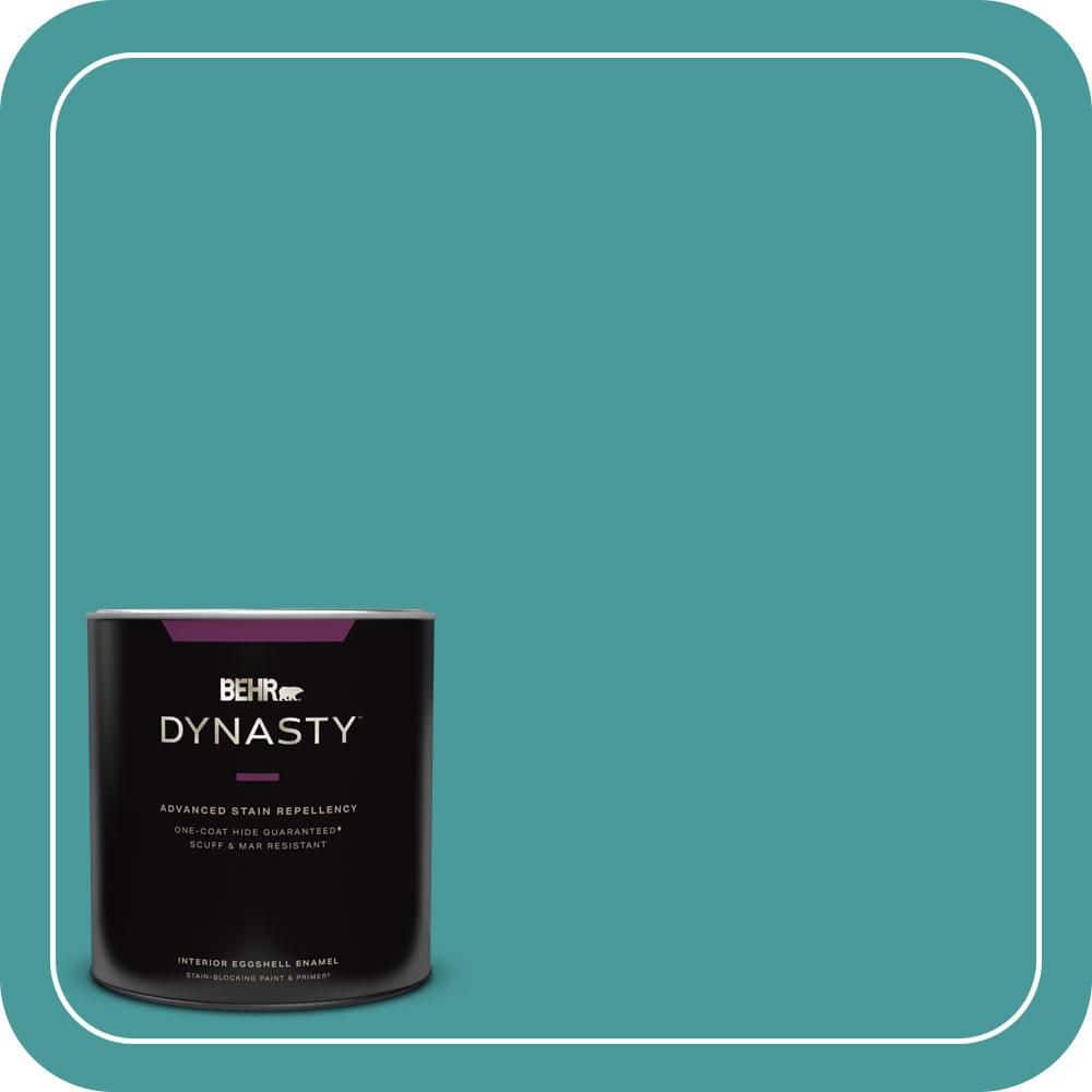 BEHR DYNASTY 1 qt. #510D-6 Aquatic Green Eggshell Enamel Interior Stain-Blocking Paint and Primer