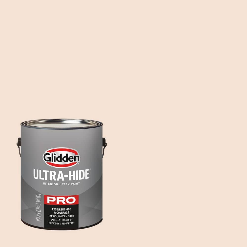 Glidden Ultra-Hide 1 gal. PPG1195-2 Peach Everlasting Ultra Flat Interior Paint