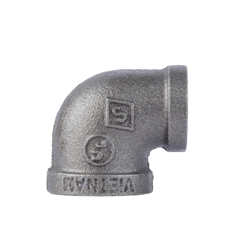 STZ 3/4 in. 3/8 in. Black Iron Degree Reducing Elbow (1)