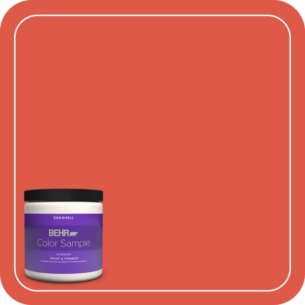 BEHR PREMIUM PLUS 8 oz. #T12-7 Red Wire Eggshell Enamel Interior Paint & Primer Color Sample