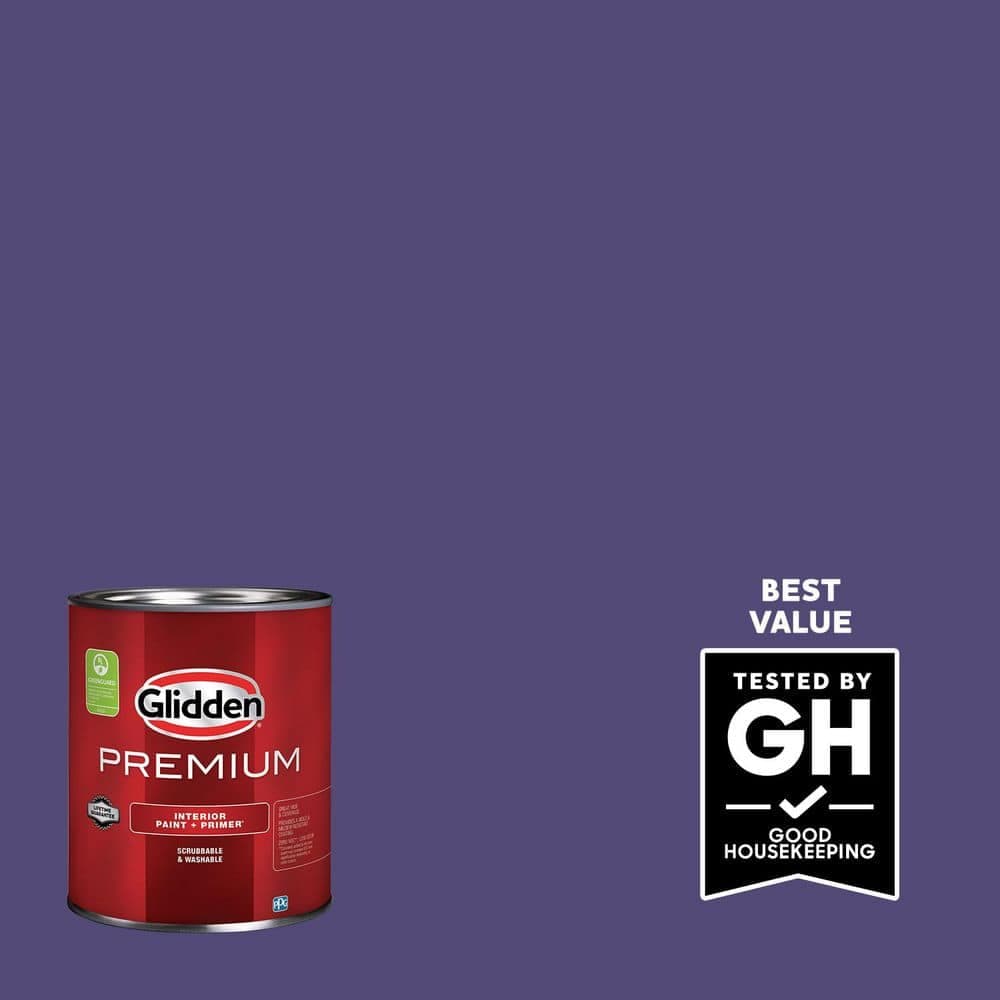 Glidden Premium 1 qt. PPG1175-7 Imperial Purple Eggshell Interior Latex Paint (1)