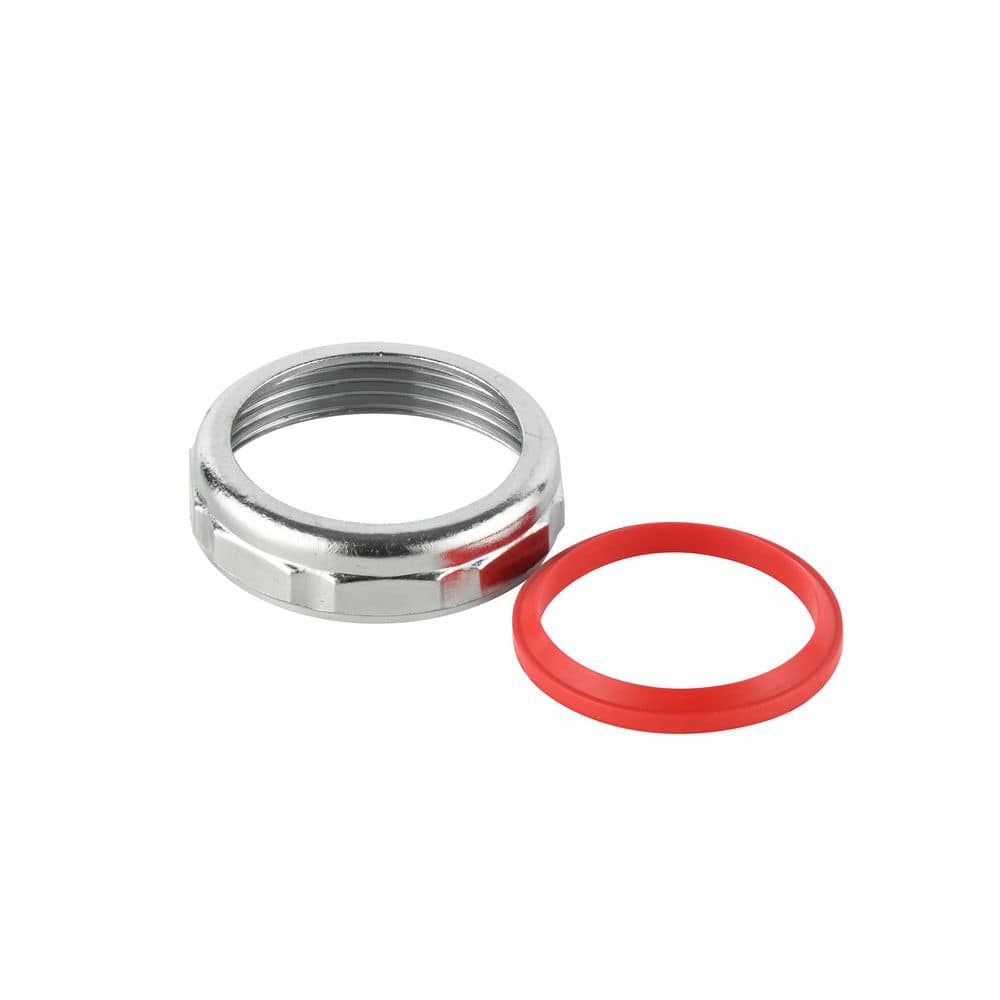 Everbilt 1-1/2 in. Sink Drain Pipe Zinc Slip-Joint Nut with Rubber Reducing Washer (1)