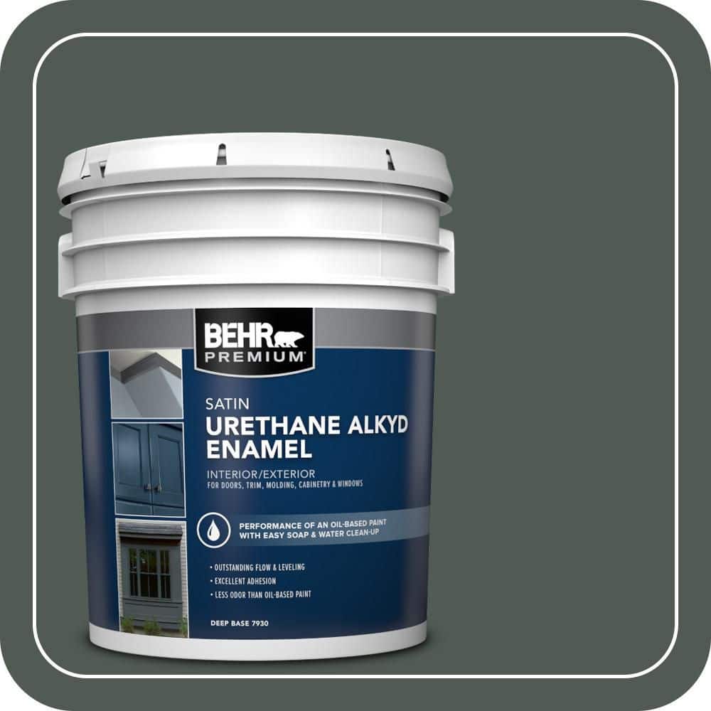 BEHR PREMIUM 5 gal. #N420-7 Alpine Trail Urethane Alkyd Satin Enamel Interior/Exterior Paint