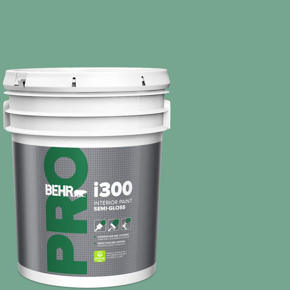 BEHR PRO 5 gal. #M420-5 Free Green Semi-Gloss Interior Paint