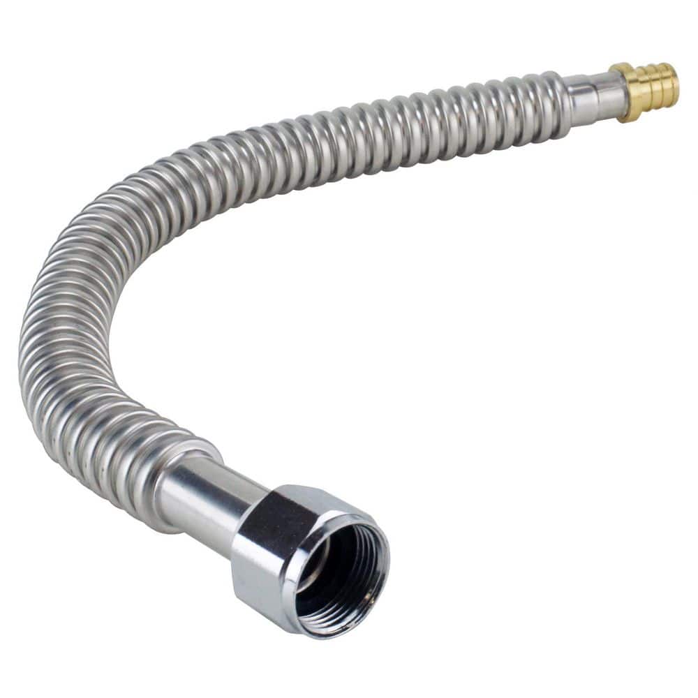 Everbilt 3/4 in. Brass PEX-B Crimp Barb x 3/4 in. FIP x 18 in. Corrugated Stainless Steel Water Heater Connector (1)