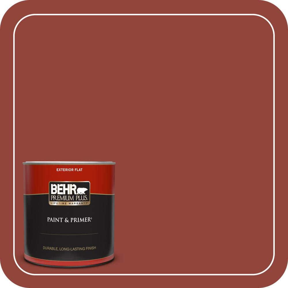 BEHR PREMIUM PLUS 1 qt. #PMD-21 Autumn Maple Flat Exterior Paint & Primer