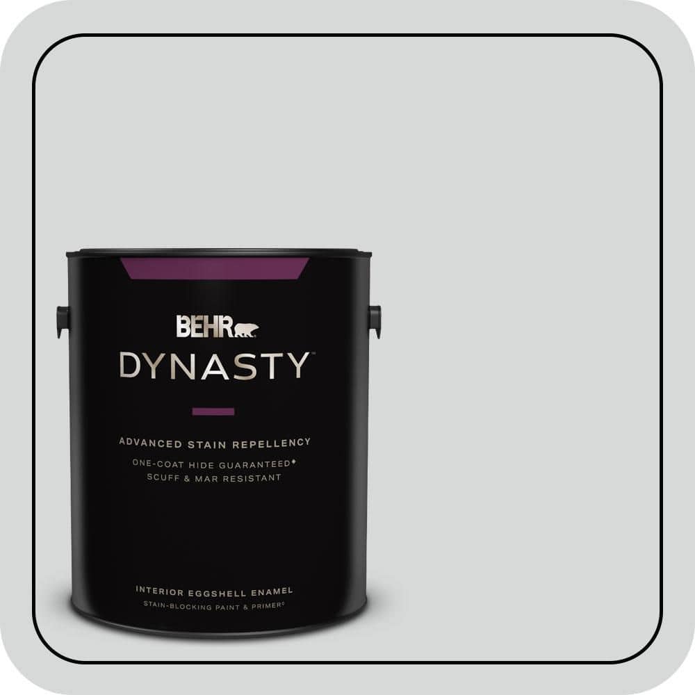 BEHR DYNASTY 1 gal. #MQ3-25 Gray Shimmer One-Coat Hide Eggshell Enamel Interior Stain-Blocking Paint & Primer