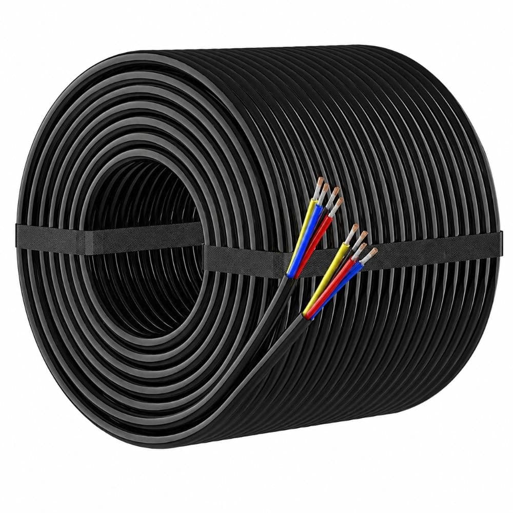 Unbranded 18 AWG 4 Conductor Wire 100 Ft Tinned Copper PVC Stranded IP68 Low Voltage 12V RGB Flexible Cable