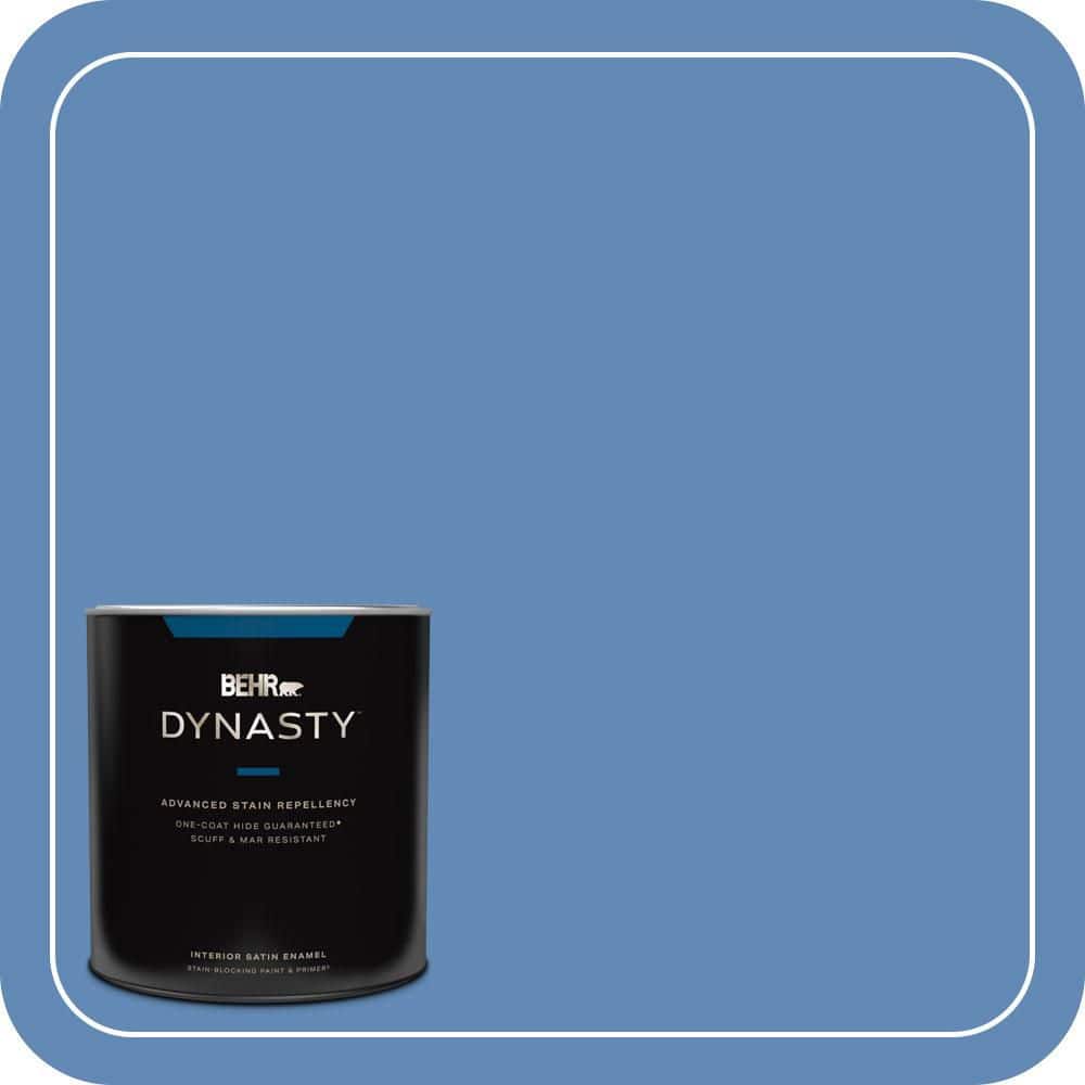 BEHR DYNASTY 1 qt. #580B-6 Castle Moat Satin Enamel Interior Stain-Blocking Paint & Primer