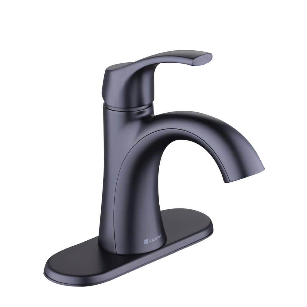 Glacier Bay Arnette Single Handle Single Hole Bathroom Faucet in Matte Black (2)