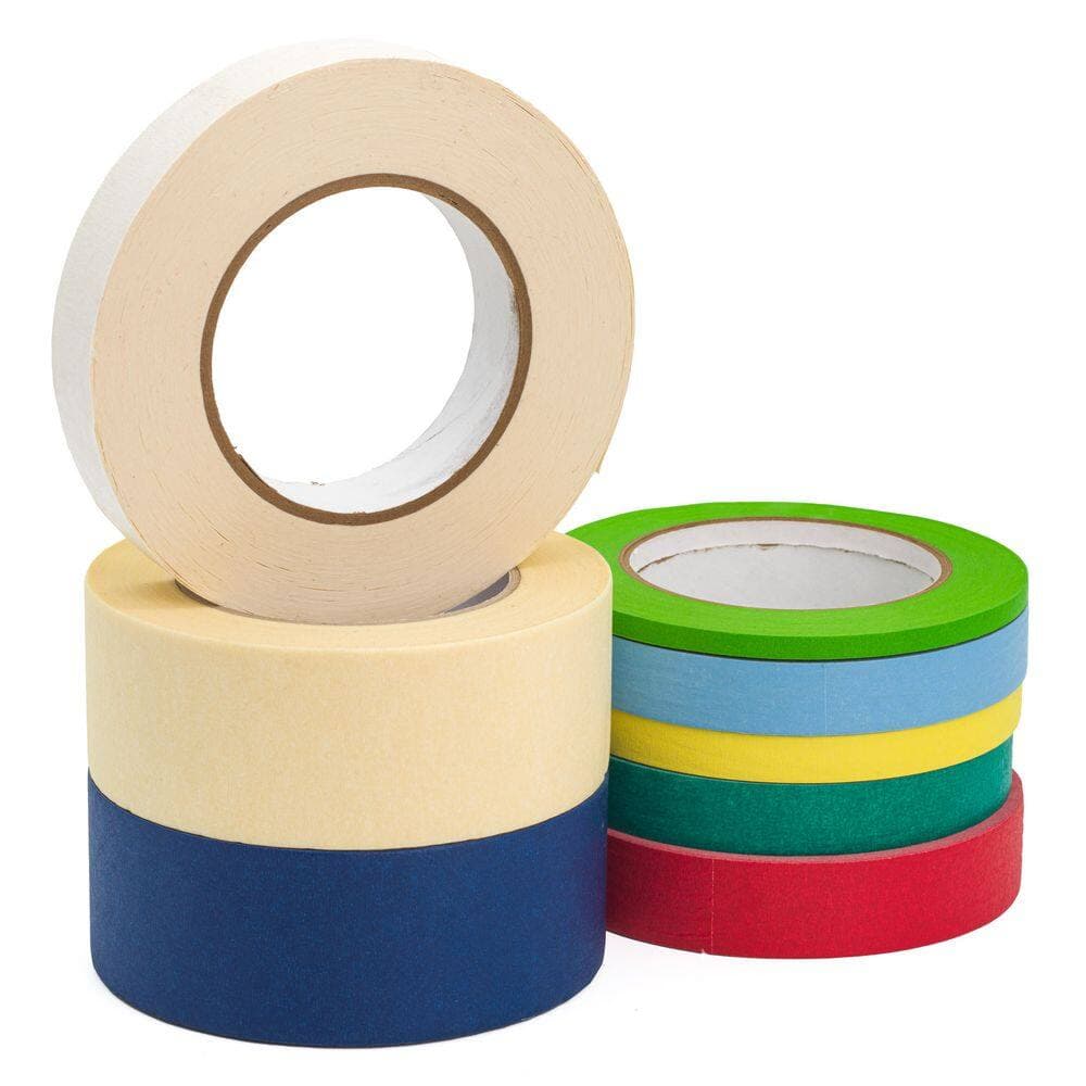 TAPE LOGIC 1 in. x 180 ft. Light Green Masking Tape 12-Pack (3)
