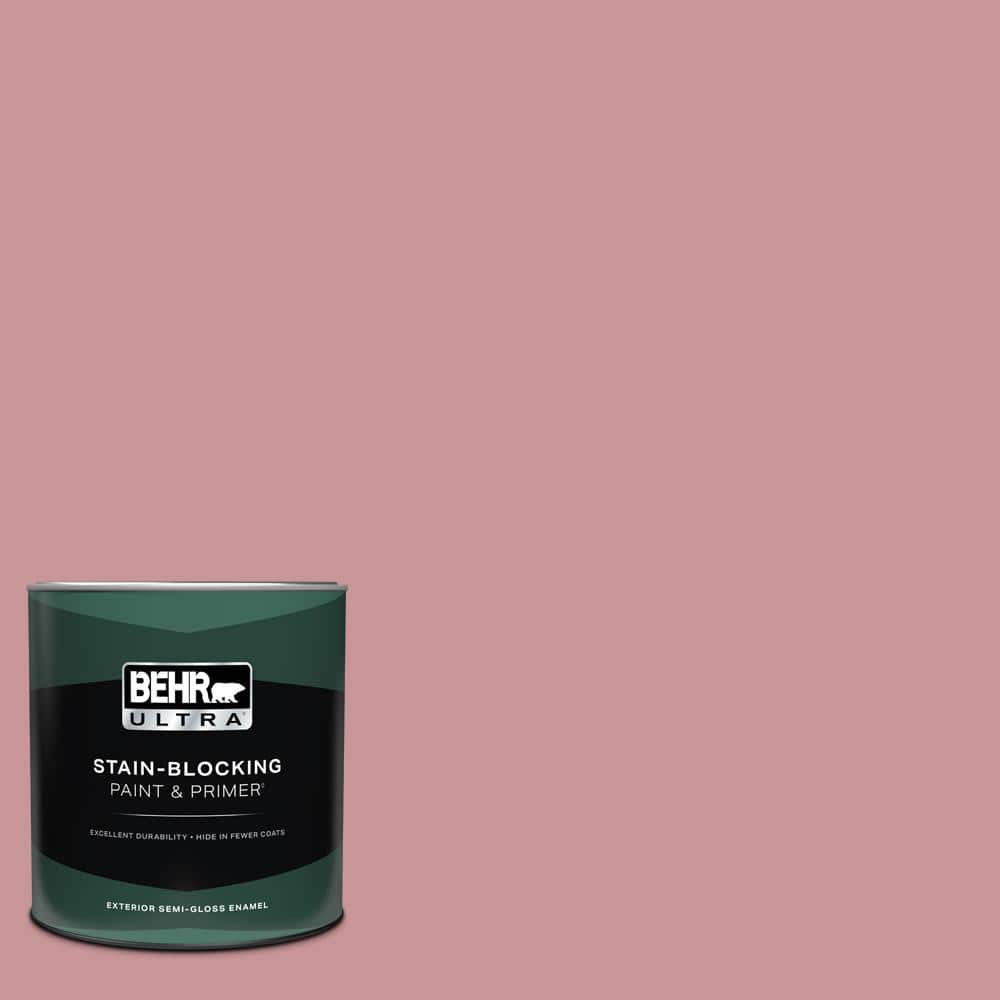 BEHR ULTRA 1 qt. #S140-4A Dusty Rose Semi-Gloss Enamel Exterior Paint and Primer