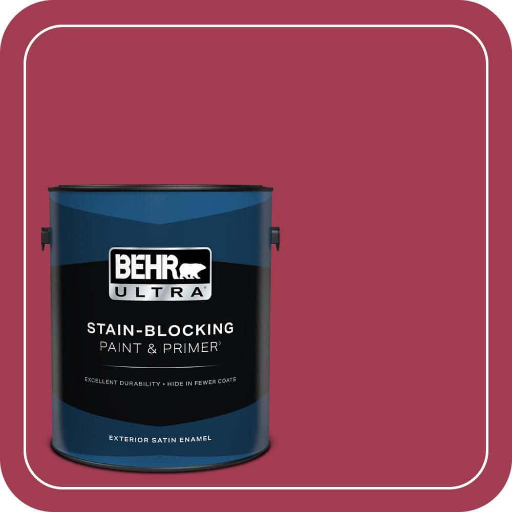 BEHR ULTRA 1 gal. #S-G-120 Strawberry Daiquiri Satin Enamel Exterior Paint & Primer
