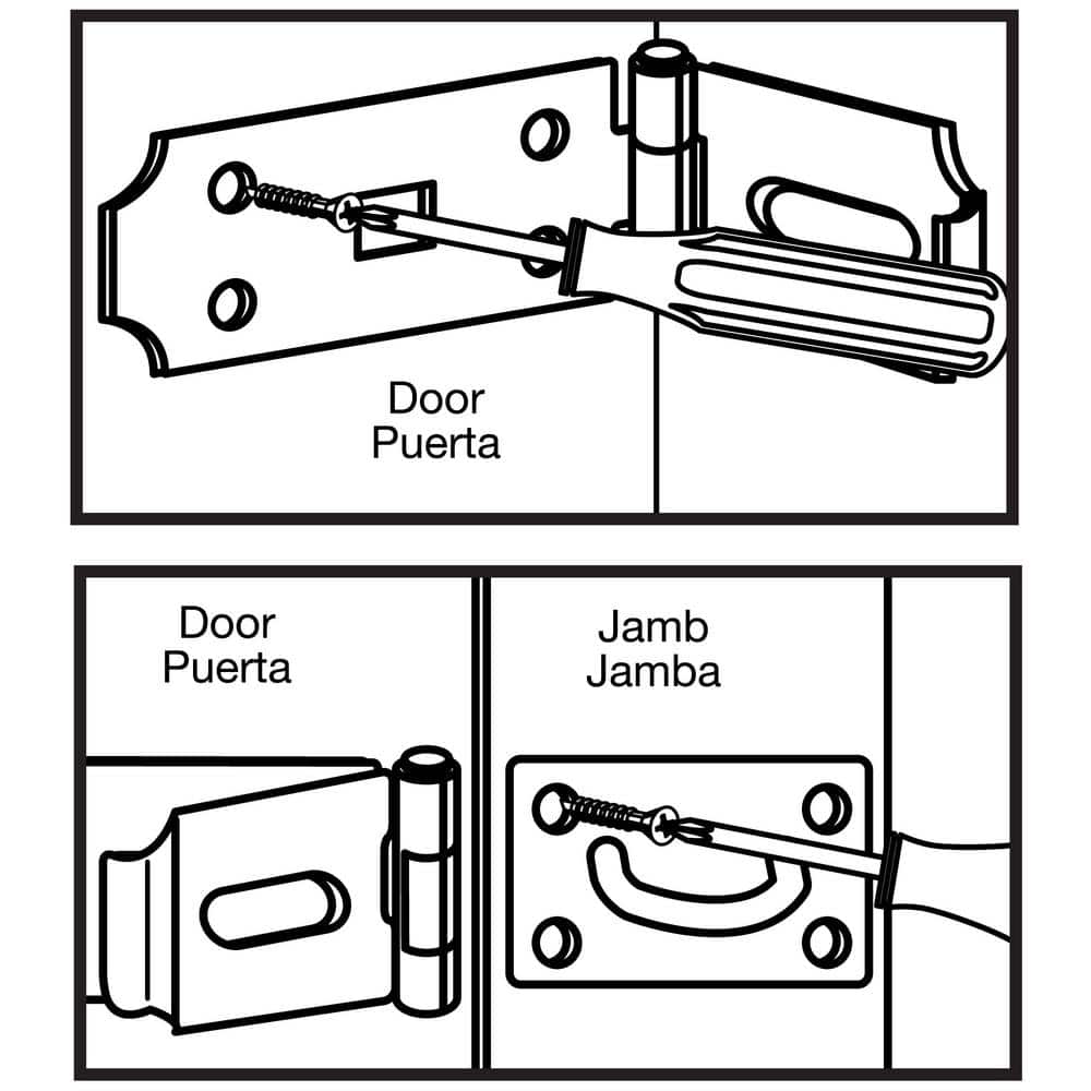 Everbilt 7-1/2 in. Zinc Plated Fixed Staple Hinge Hasp (2)