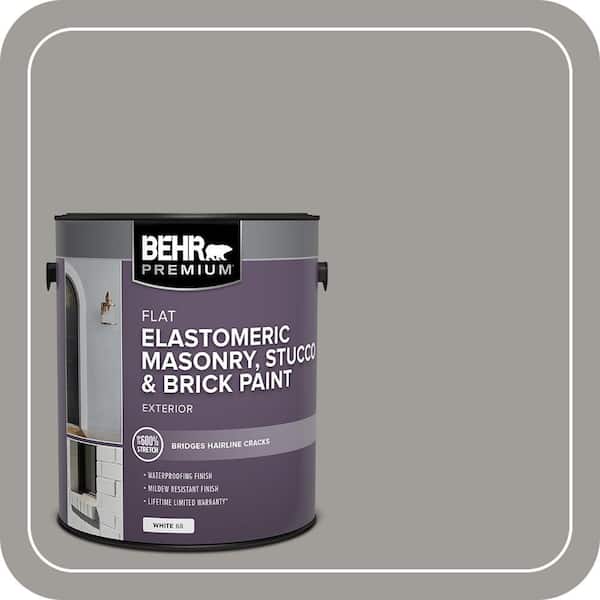 BEHR PREMIUM 1 gal. #BNC-17 Casual Gray Elastomeric Masonry, Stucco and Brick Exterior Paint (2)