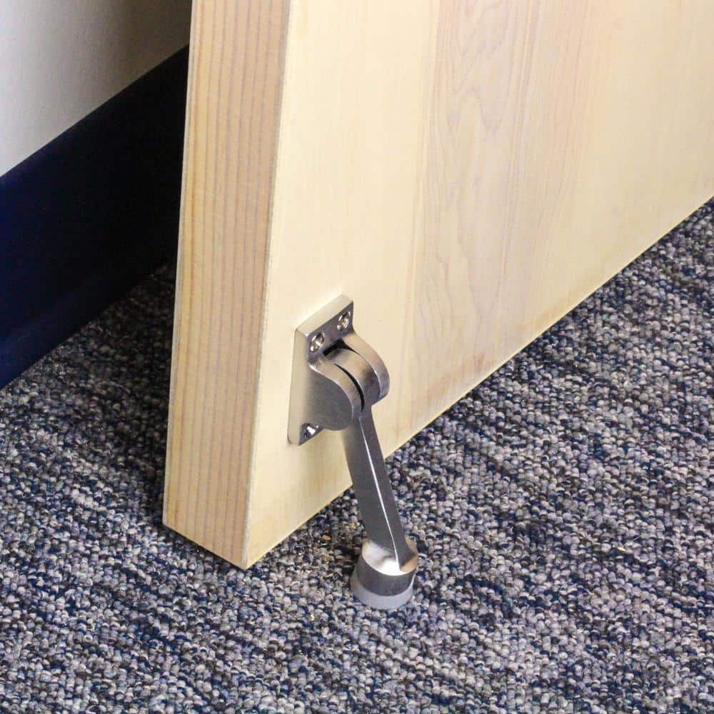 Everbilt Satin Chrome Commercial Grade Kick Down Door Stop (3)