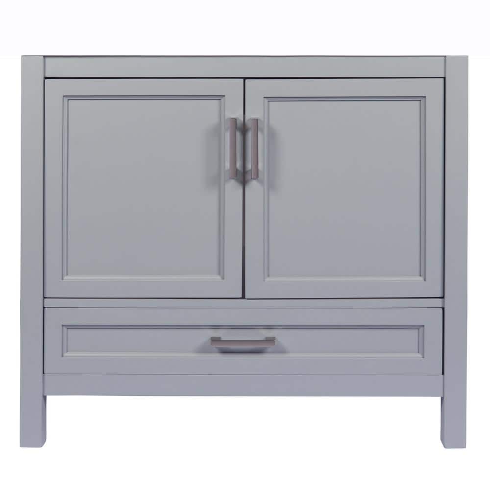 Amluxx Salerno 37 in. W x 22 in. D x 34.5 in. H Bath Vanity Cabinet Only in Grey