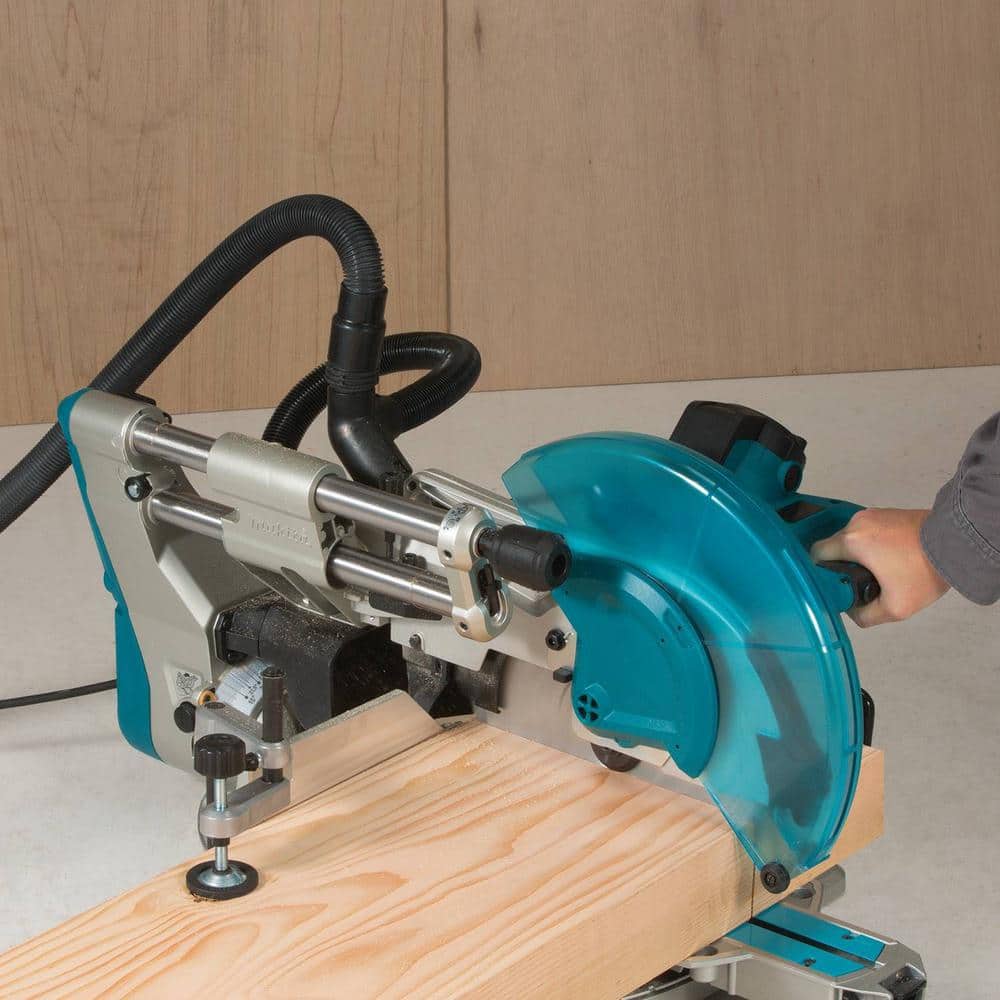 Makita 15-Amp 12 in. Dual-Bevel Sliding Compound Miter Saw with Laser and Portable Rise Miter Saw Stand (2)