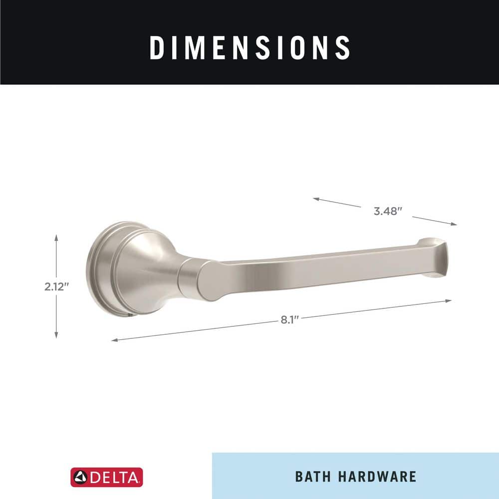 Delta Faryn Wall Mount Single Post Toilet Paper Holder Bath Hardware Accessory in Brushed Nickel (4)