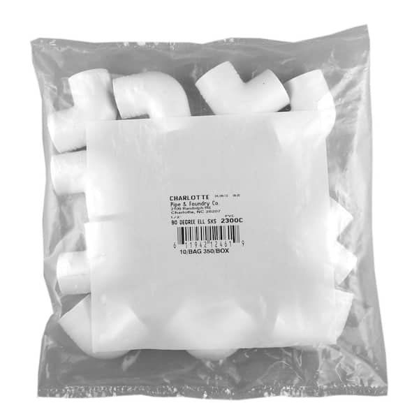 Charlotte Pipe 1/2 in. PVC Sch. 40 90-Degree S x FPT Elbow (10-Pack) (2)