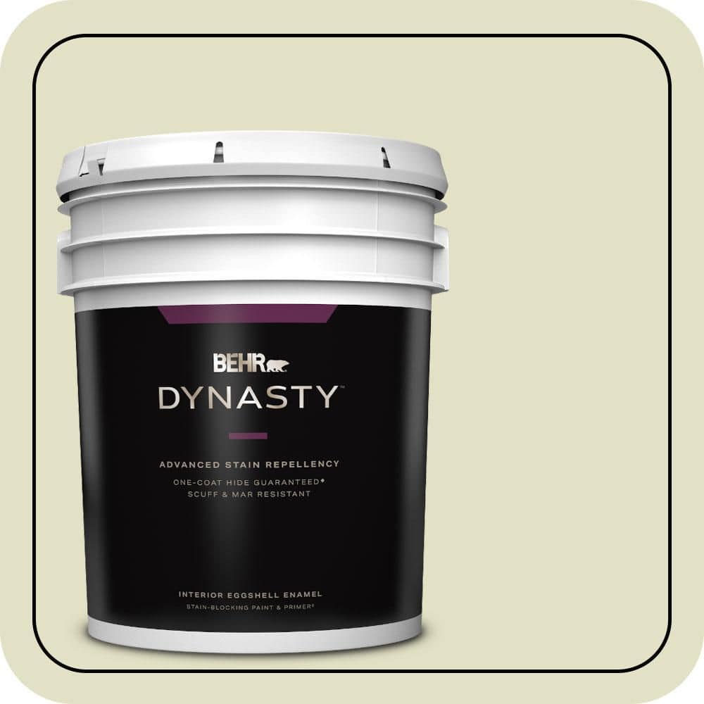 BEHR DYNASTY 5 gal. #S340-2 Green Power Eggshell Enamel Interior Stain-Blocking Paint & Primer