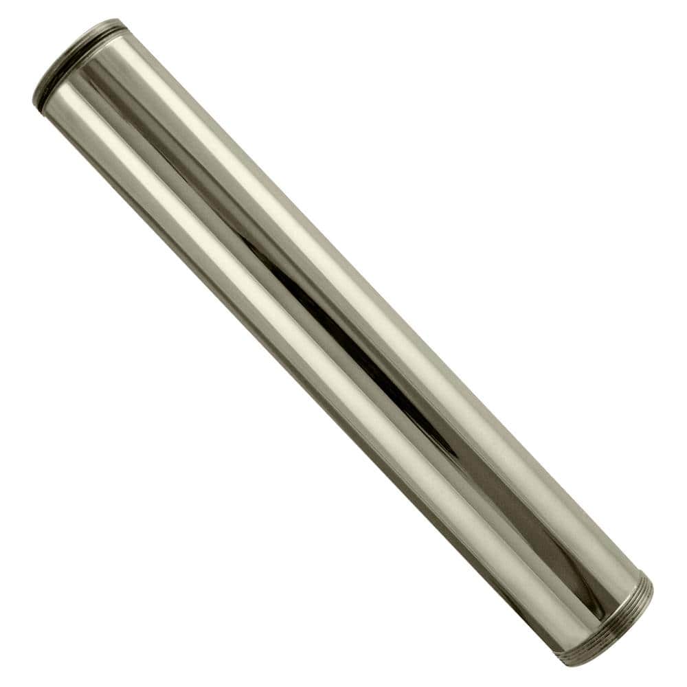 1-1/4 in. OD x 12 in. Double End Threaded Lavatory Sink Drain Extension Tailpiece, Polished Nickel (1)