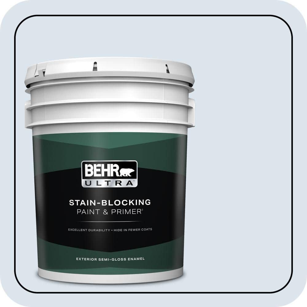 BEHR ULTRA 5 gal. #600C-1 Mystic Light Semi-Gloss Enamel Exterior Paint & Primer