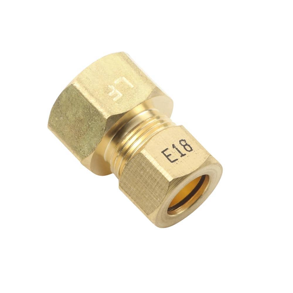 Everbilt 1/2 in. x 3/8 in. Female OD Compression Brass Reducing Coupling Fitting (4)