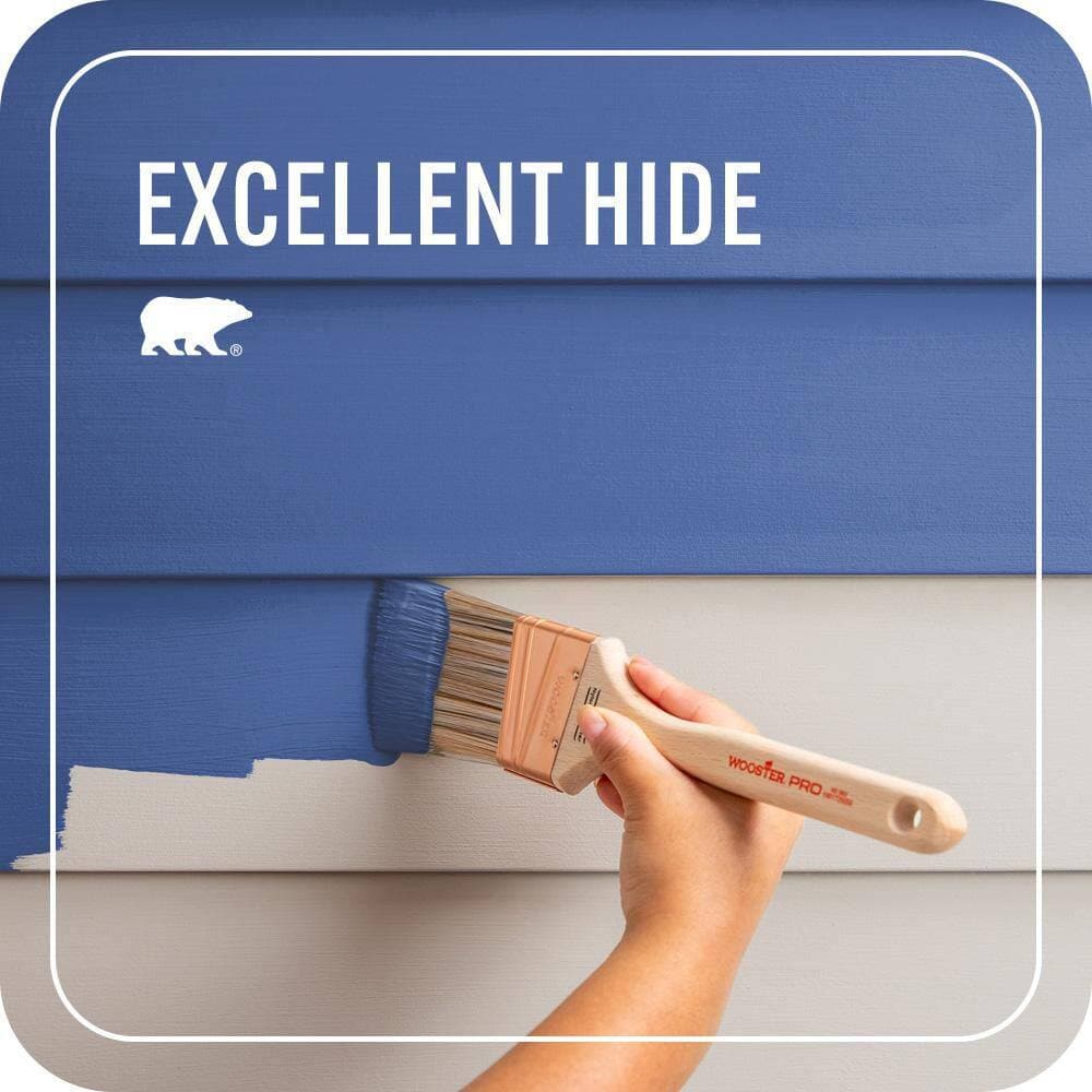 BEHR PREMIUM PLUS 1 qt. #BIC-21 Blue Dahlia Flat Exterior Paint & Primer (3)