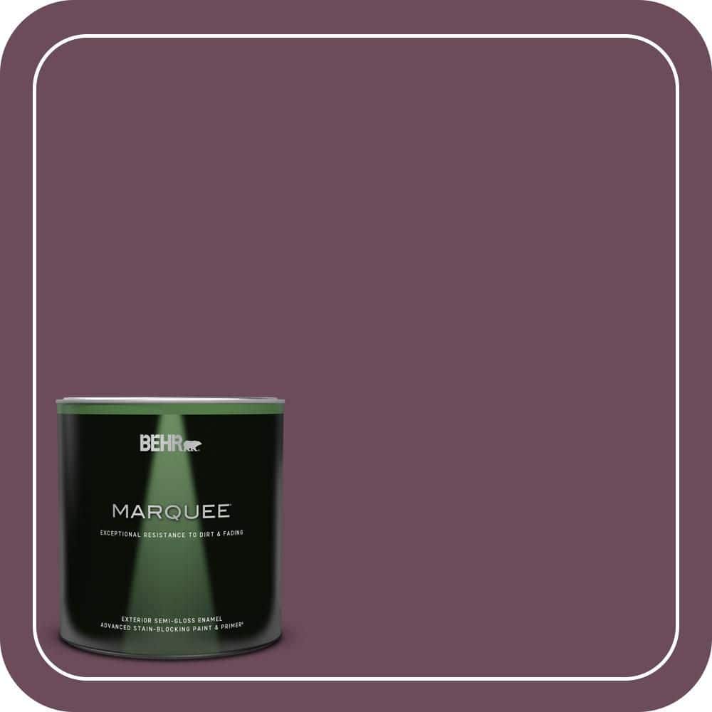 BEHR MARQUEE 1 qt. #PPU1-20 Spiced Plum Semi-Gloss Enamel Exterior Paint & Primer
