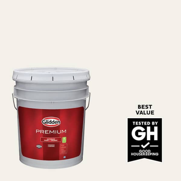 Glidden Premium 5 gal. PPG0998-1 Cotton Tail Semi-Gloss Interior Latex Paint (2)