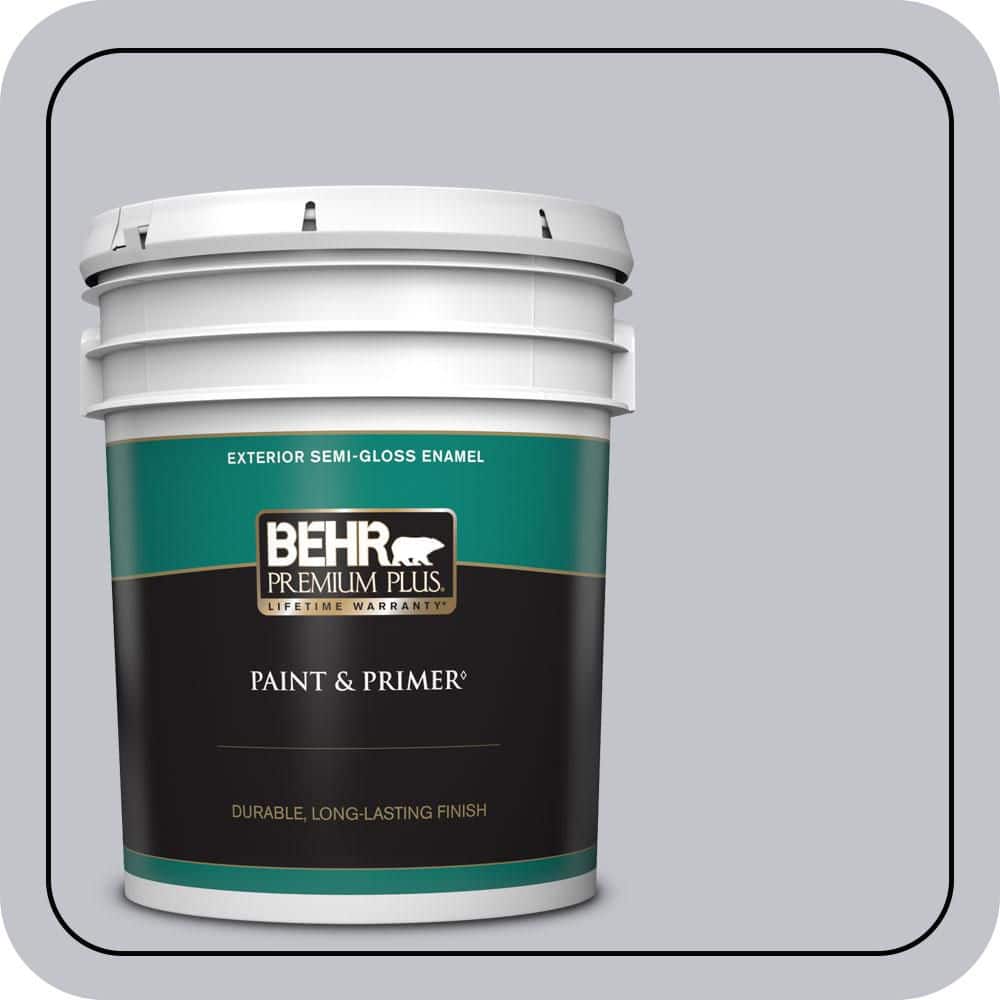BEHR PREMIUM PLUS 5 gal. #N540-2 Glitter color Semi-Gloss Enamel Exterior Paint & Primer