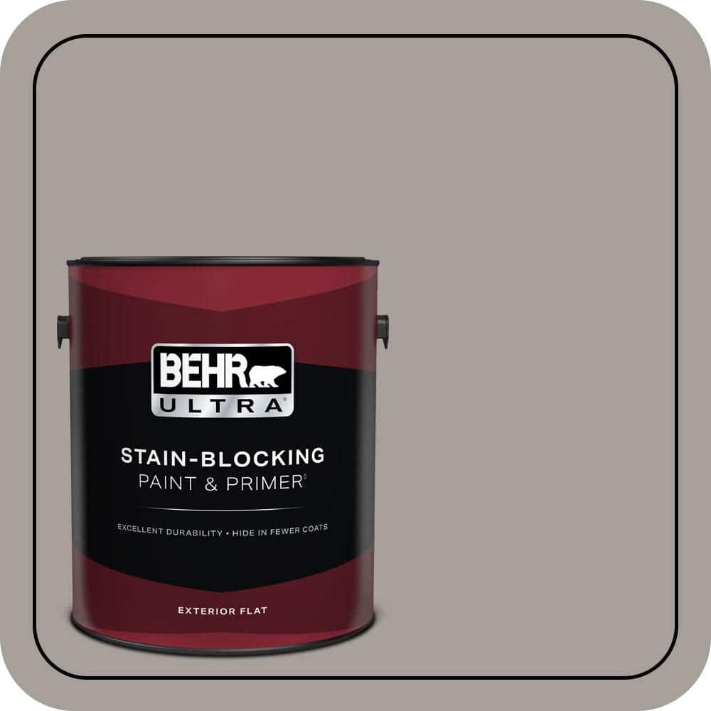BEHR ULTRA 1 gal. #T16-18 Mauve Melody Flat Exterior Paint & Primer