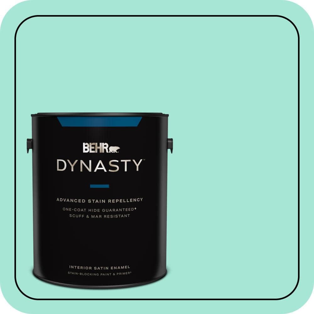 BEHR DYNASTY 1 gal. #480A-2 Botanical Tint Satin Enamel Interior Stain-Blocking Paint and Primer