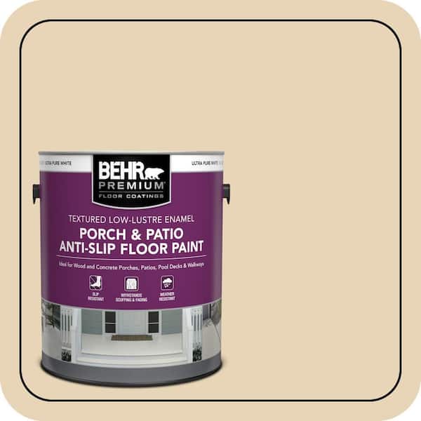 BEHR PREMIUM 1 gal. #PPU7-18 Sand Pearl Textured Low-Lustre Enamel Interior/Exterior Porch and Patio Anti-Slip Floor Paint (2)